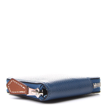 Hermes Epsom Silk'in Coin Purse Deep Bleu 4 of 7