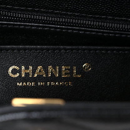 Chanel Caviar Quilted Mini Retro Twist Top Handle Flap Black 6 of 12
