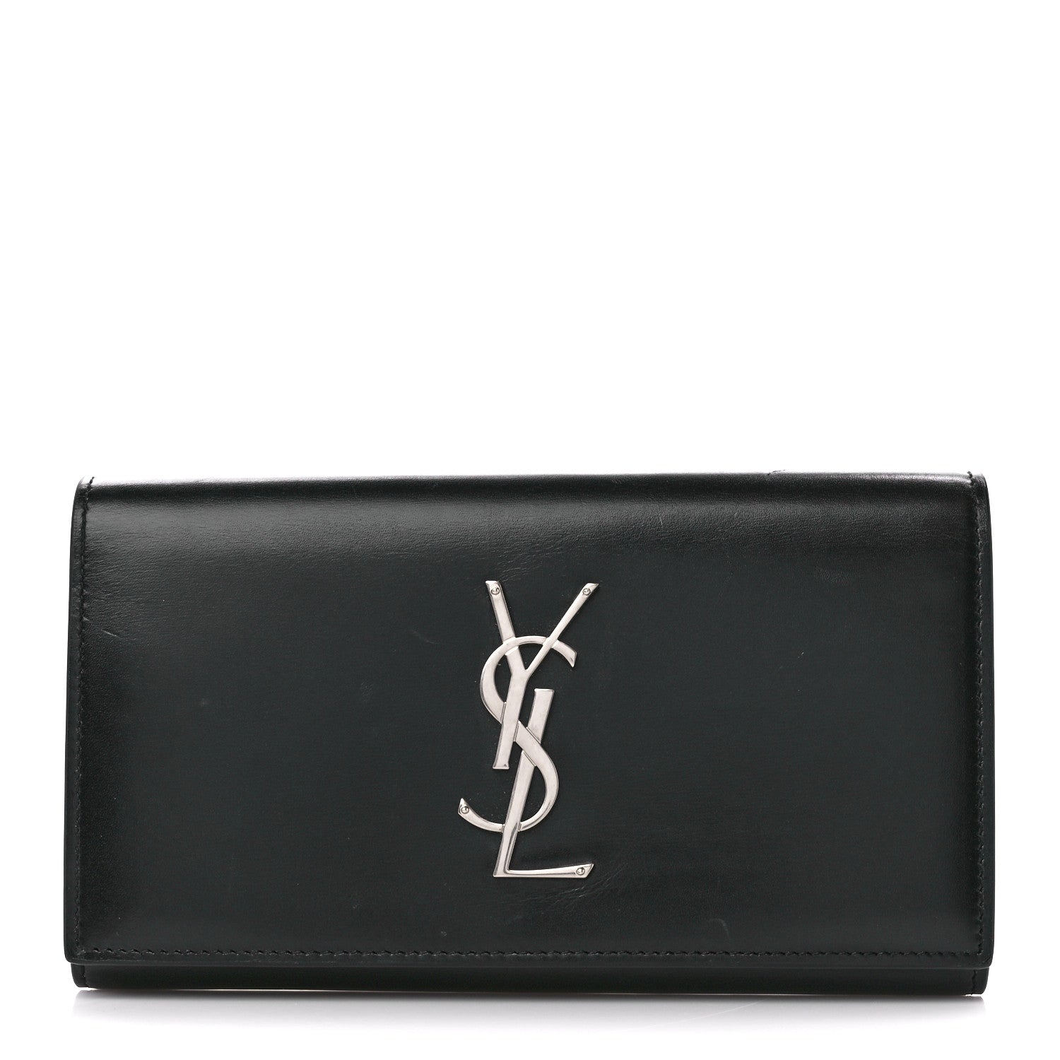 Saint Laurent Smooth Calfskin Classic Monogram Cassandre Wallet Black 1 of 13