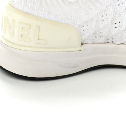 Chanel Fabric Logo Sneakers 36 White 9 of 14