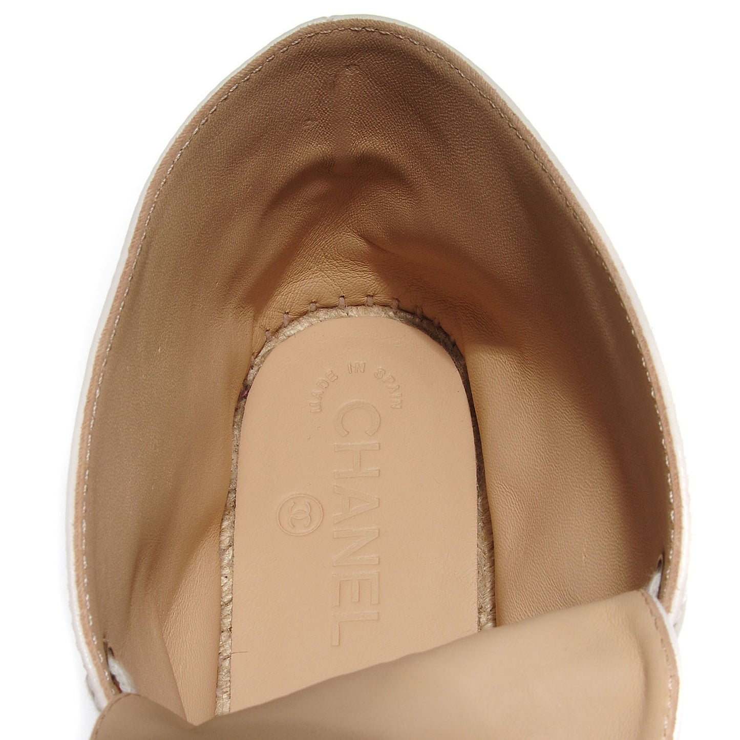 Lambskin Cap Toe Lace Up Espadrilles 40 White Black