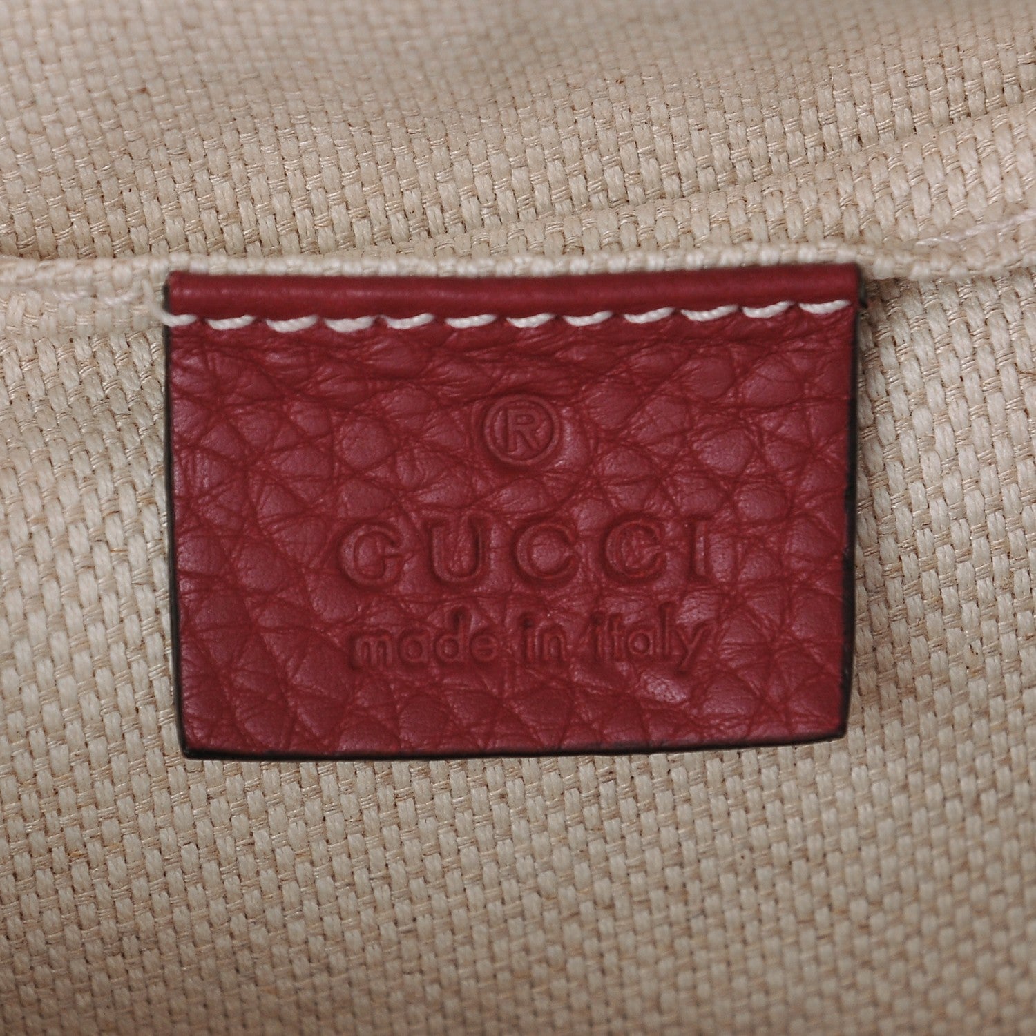 Gucci Pebbled Calfskin Studded Small Soho Disco Bag Soft Burgundy 5 of 6