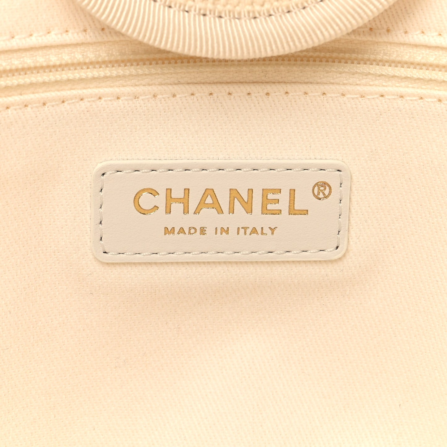 Canvas Pearl Large Deauville Tote Ecru Beige