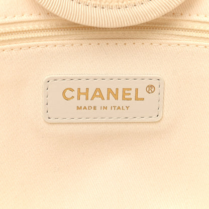 Chanel Canvas Pearl Large Deauville Tote Ecru Beige 6 of 10