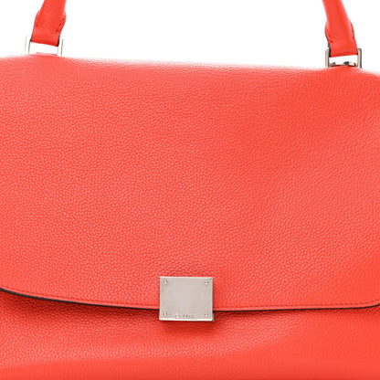 Celine Drummed Calfskin Suede Medium Trapeze Vermillion 8 of 12