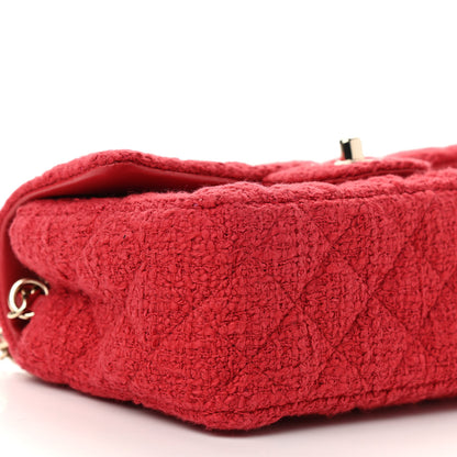 Chanel Tweed Quilted Mini Rectangular Flap Red 9 of 11