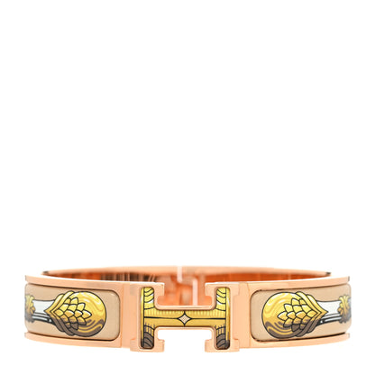 Hermes Enamel Printed Cliquetis Narrow Clic Clac H Bracelet PM Songe Nuit 1 of 4