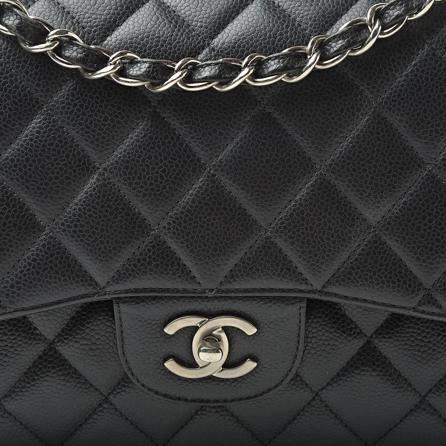 Chanel Caviar Quilted Jumbo Double Flap Black 8 of 17