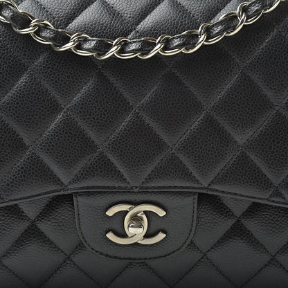 Chanel Caviar Quilted Jumbo Double Flap Black 8 of 17