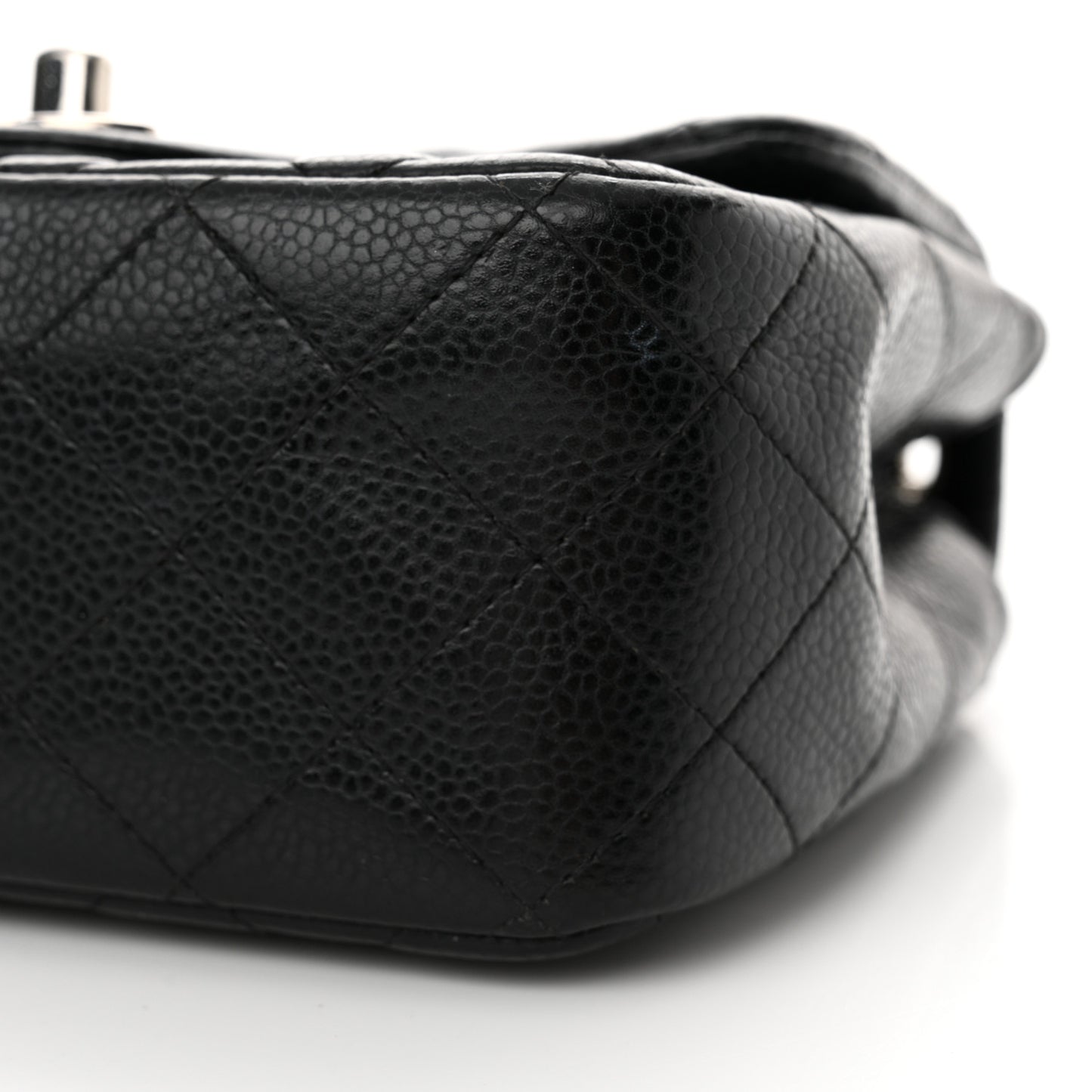 Caviar Quilted Mini Square Flap Black