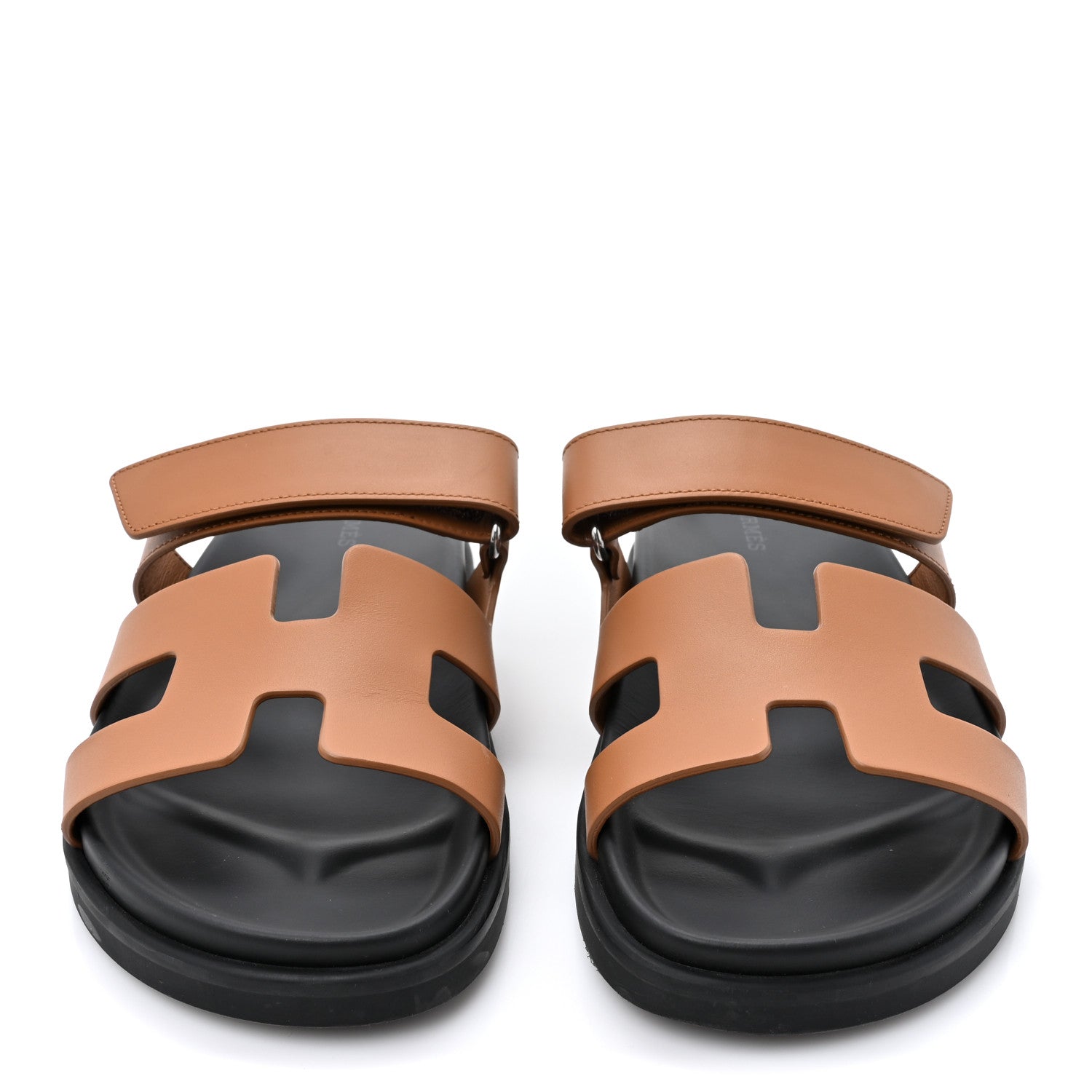 Hermes Calfskin Womens Chypre Sandals 38.5 Naturel 2 of 11