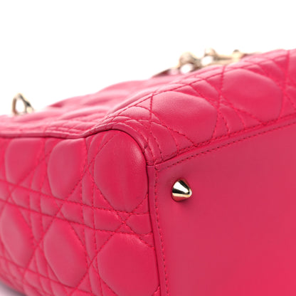 Christian Dior Lambskin Cannage Medium Lady Dior Pink 8 of 13