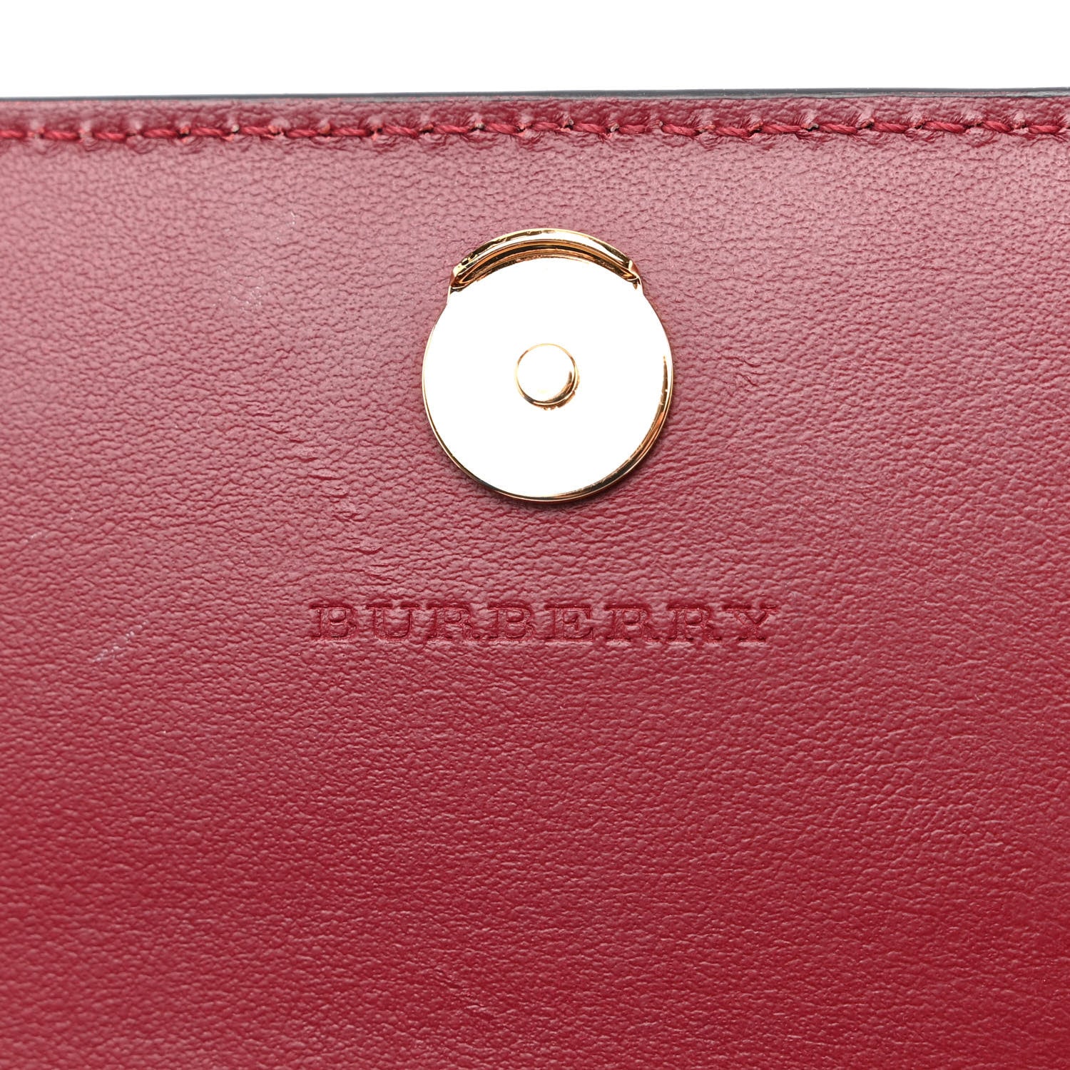 Burberry Grainy Calfskin Henley Wallet On Chain Burgundy 7 of 12