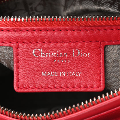 Christian Dior Lambskin Cannage Medium Lady Dior Red 5 of 12