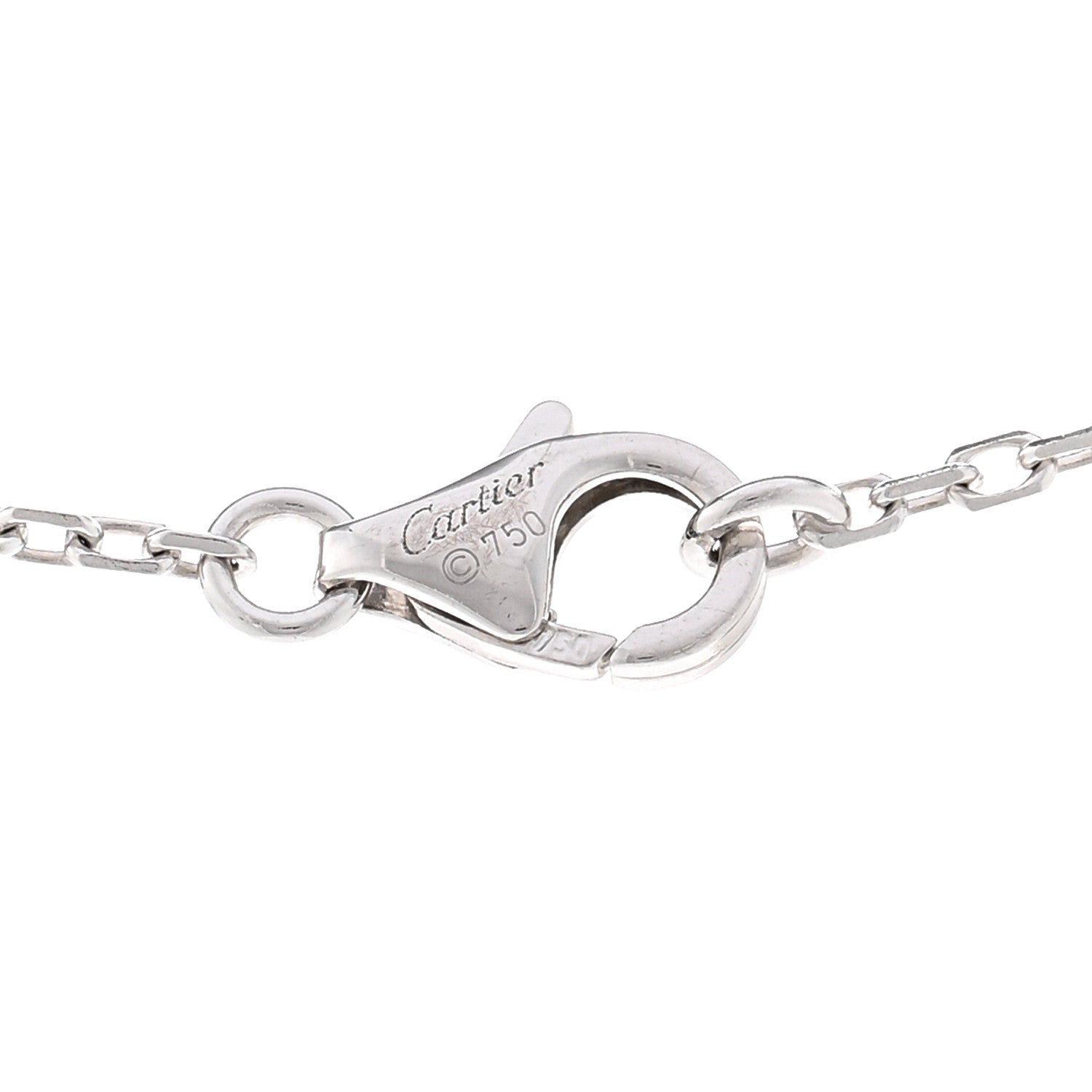 Cartier 18K White Gold Diamond Extra Small C Hearts And Symbols Necklace 4 of 4