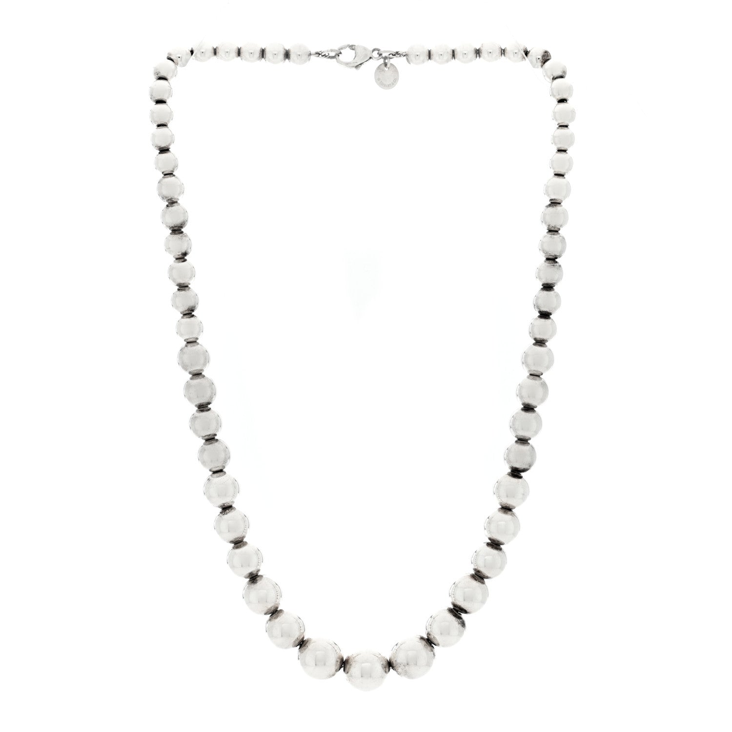 Tiffany Sterling Silver HardWear Graduated Ball Necklace 3 of 4