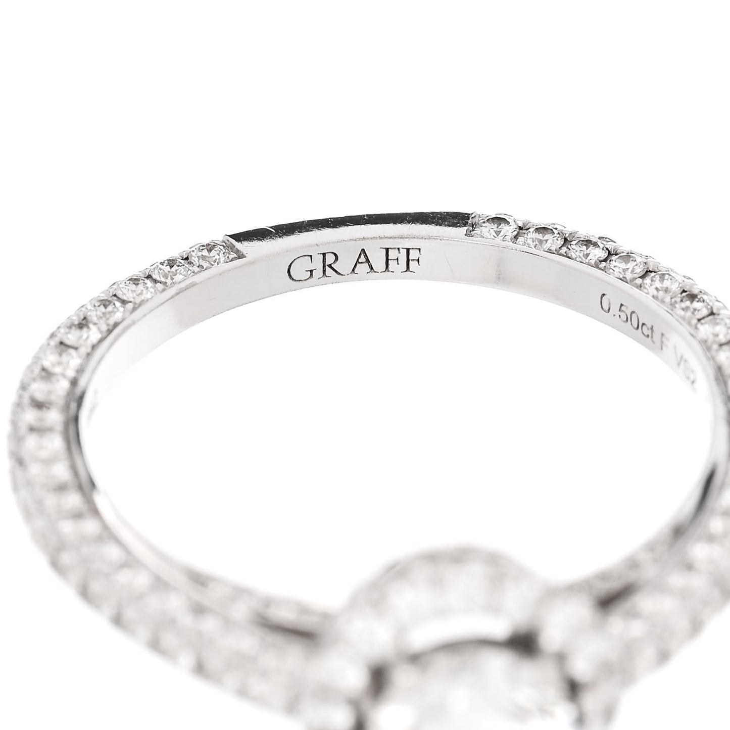 18K White Gold Diamond .50ct Constellation Round Engagement Ring 51 5.75