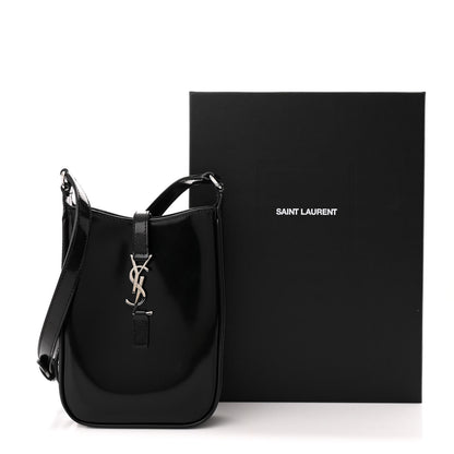 Saint Laurent Patent Calfskin Mini Le 5 A 7 Vertical Hobo Black 10 of 10