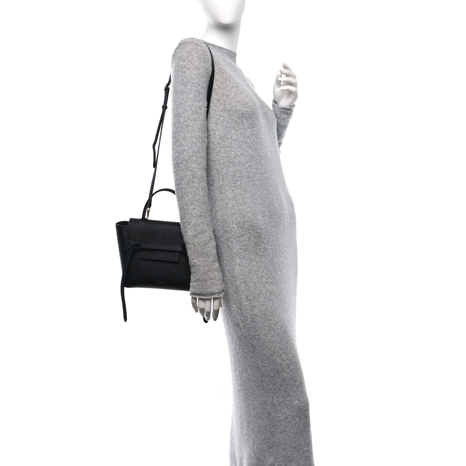 Celine Grained Calfskin Nano Belt Bag Black 3 of 9