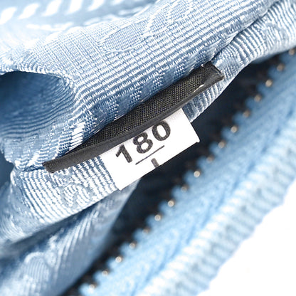 Prada Nylon Drill Logo Embroidered Re-Edition 2005 Shoulder Bag Celeste White 7 of 10