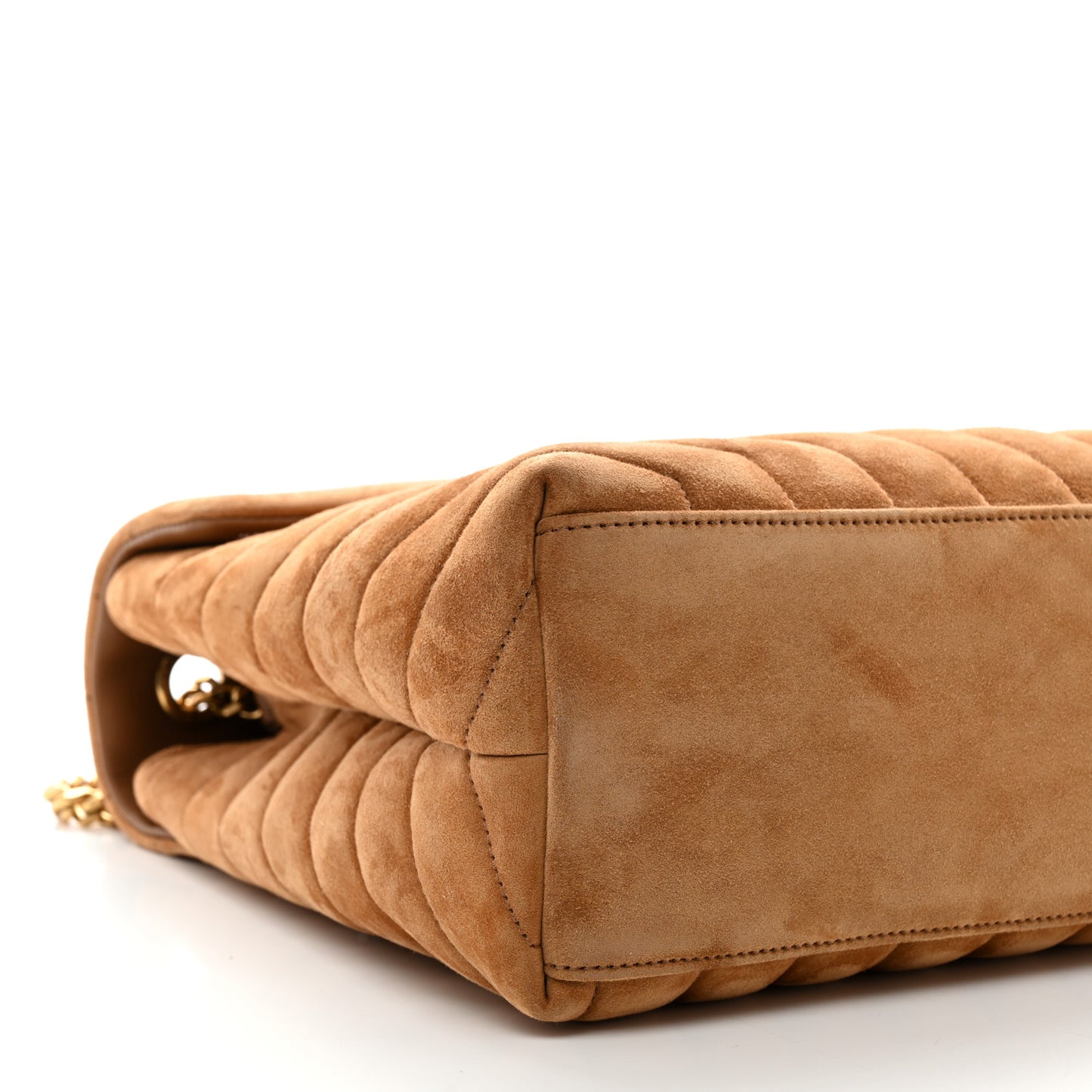 Suede Shearling Patchwork Monogram Medium Jamie Brown Beige
