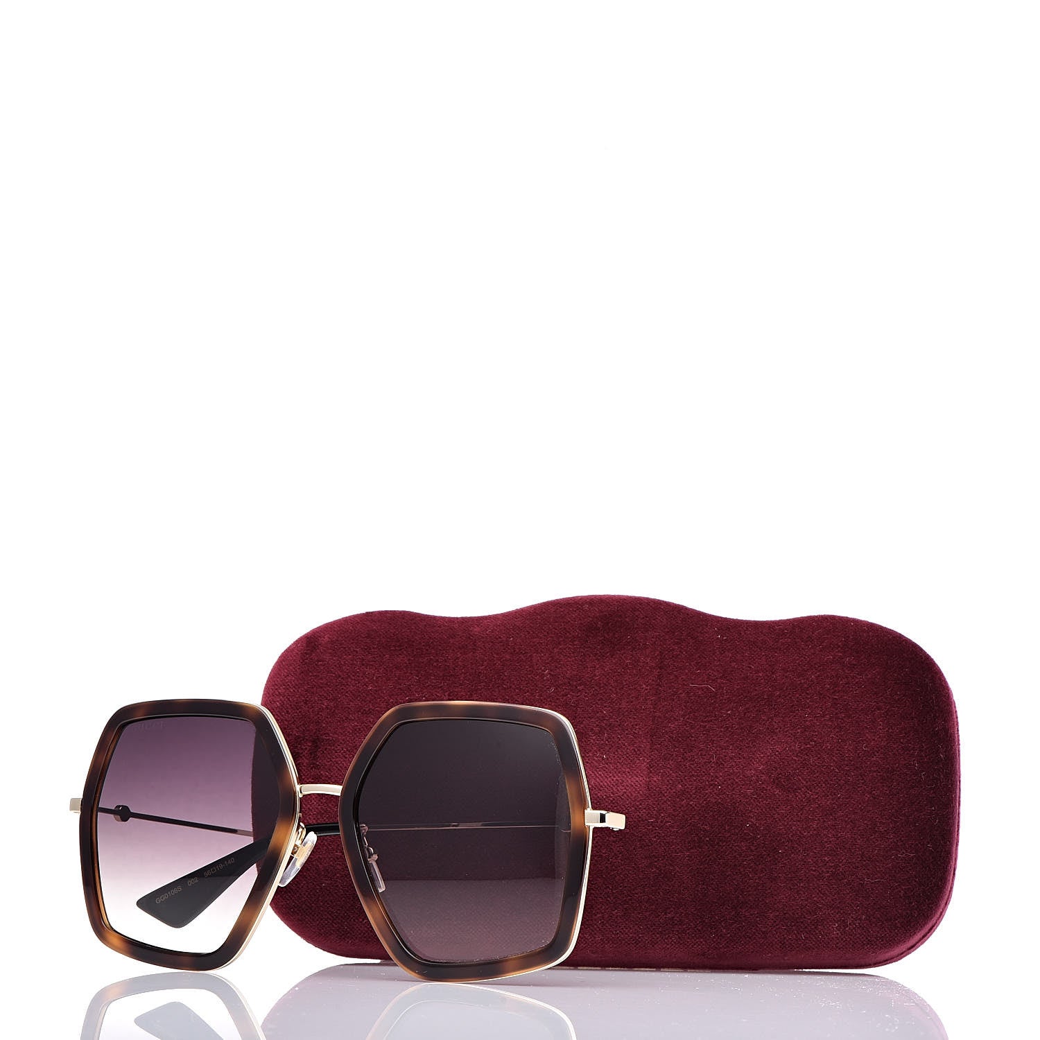 Gucci Square Frame GG0106S Sunglasses Tortoise 7 of 7