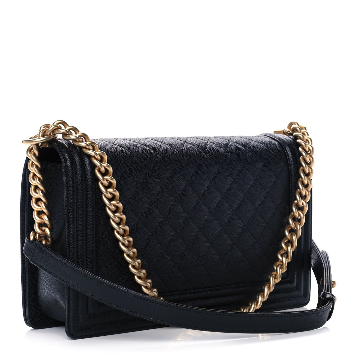 Caviar Quilted New Medium Boy Flap Black