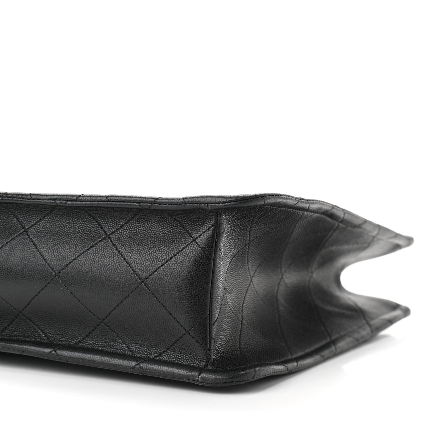 Caviar Quilted Sweet Classic Shopping Tote Black