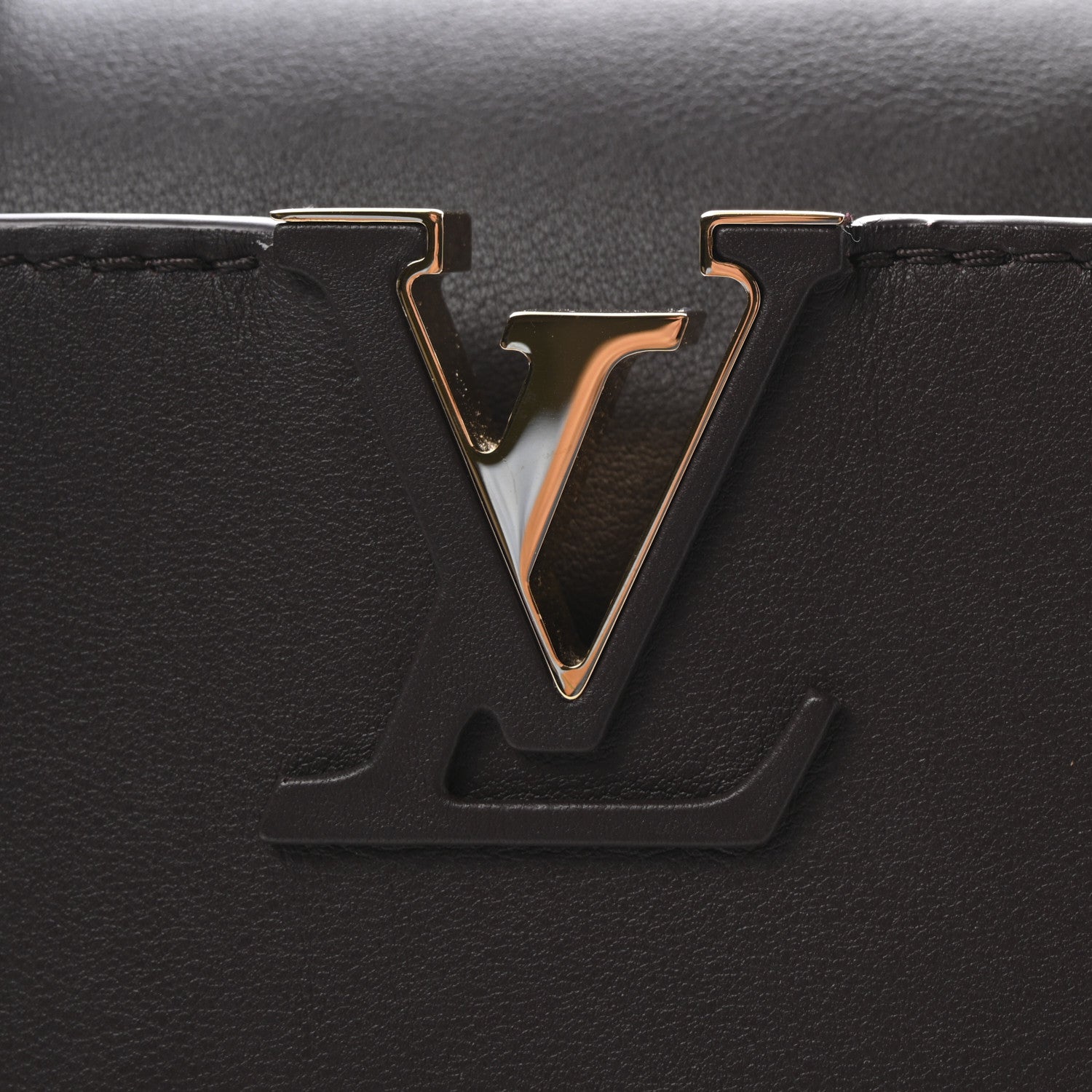Louis Vuitton Smooth Calfskin Capucines MM Souple Chocolate 7 of 9