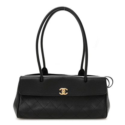 Chanel Grained Calfskin Stitched Urban Essentials Small Shopping Bag Black 1 of 10