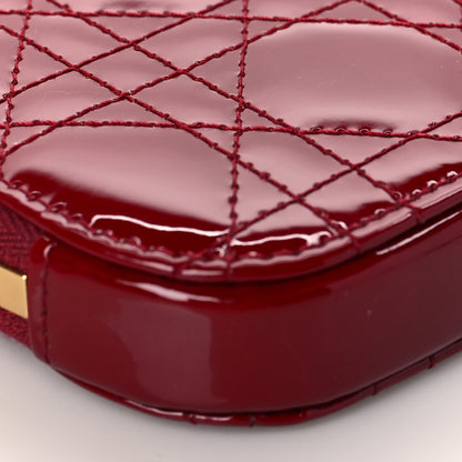 Christian Dior Patent Cannage Lady Dior Phone Holder Red 8 of 10