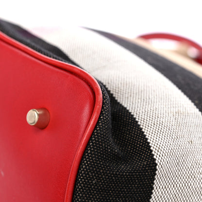 Burberry Canvas Mega Check Medium Ashby Hobo Cadmium Red 11 of 14