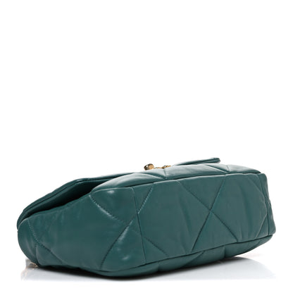 Chanel Lambskin Quilted Medium Chanel 19 Flap Green 3 of 9