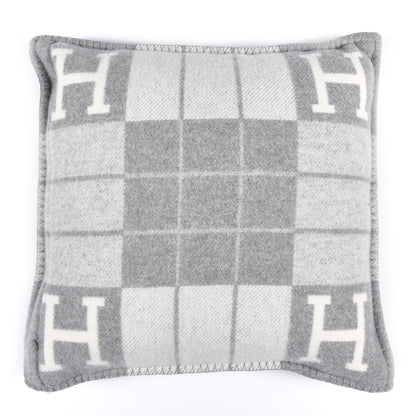 Hermes Wool Cashmere Avalon III Pillow PM Ecru Gris Clair 2 of 4