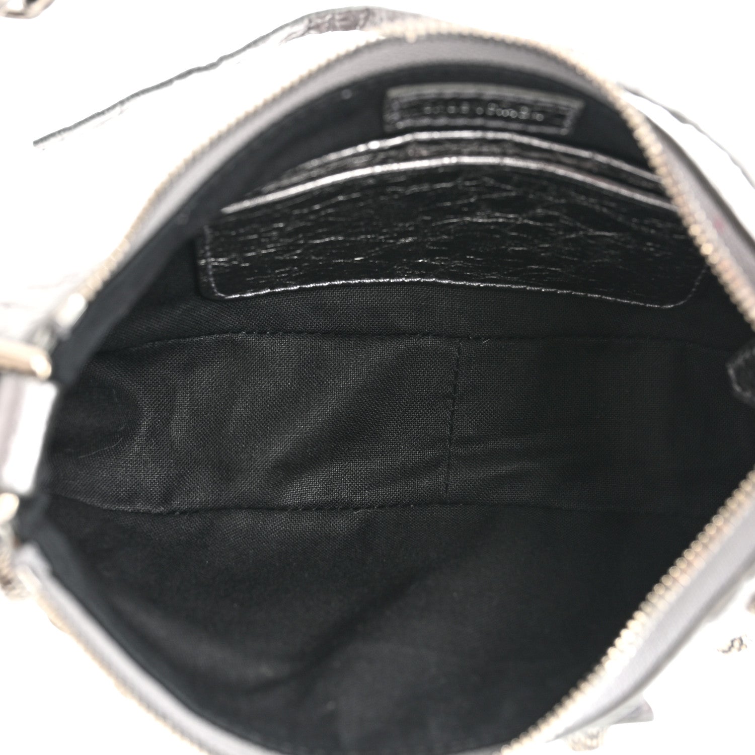 Balenciaga Metallic Agneau Arena Le Cagole Purse With Chain Mini Silver 5 of 9