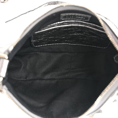 Balenciaga Metallic Agneau Arena Le Cagole Purse With Chain Mini Silver 5 of 9