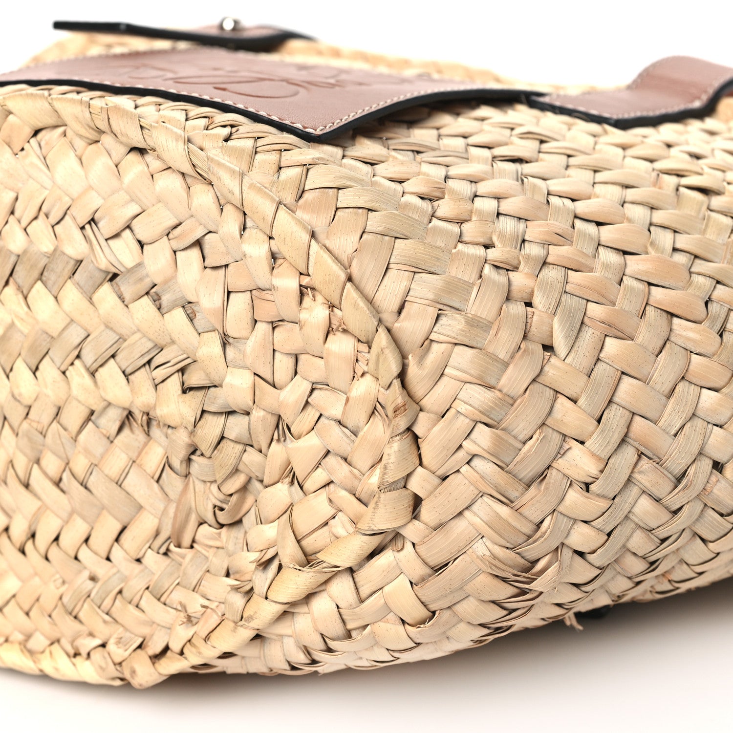 Loewe Raffia Small Basket Tote Bag Natural Tan 9 of 11