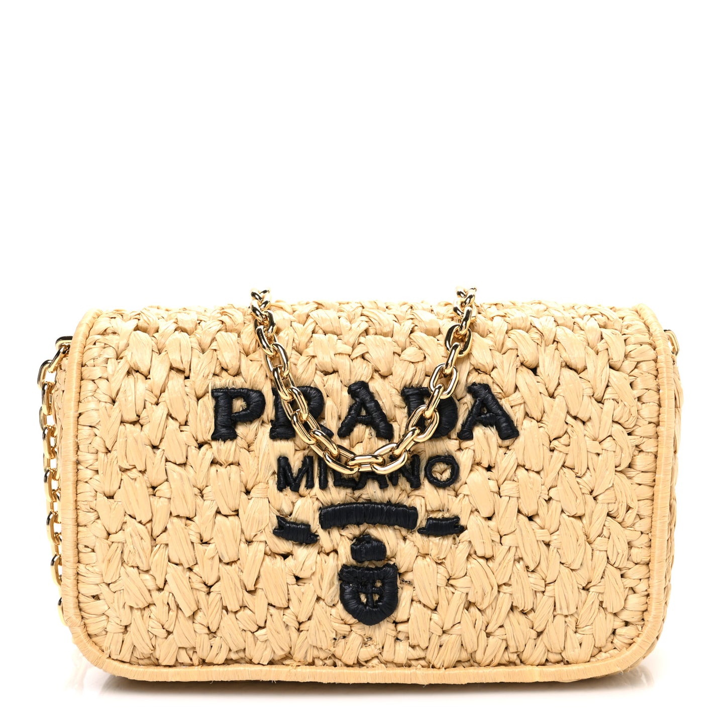 Yarn Raffia Effect Crochet Shoulder Bag Natural Black