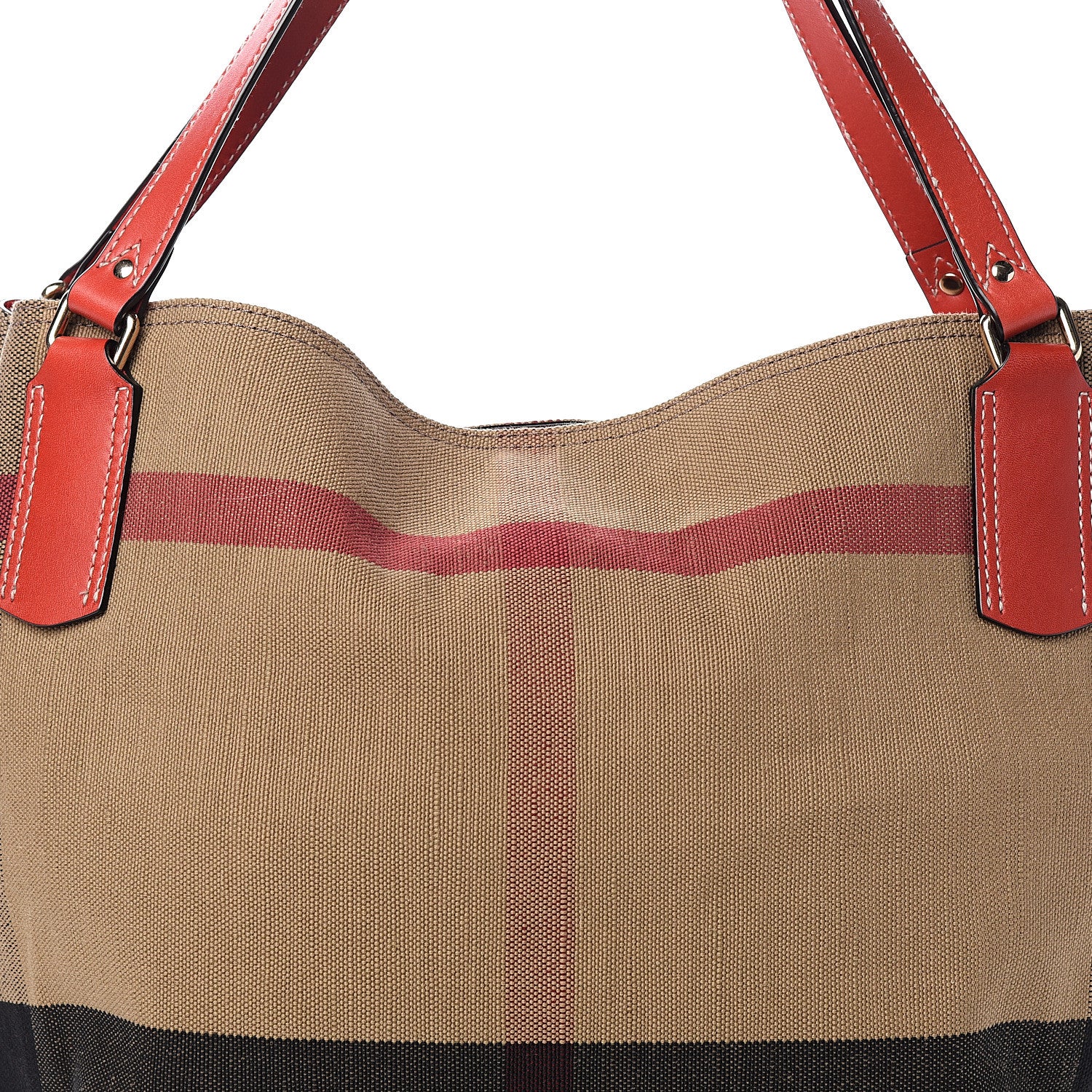 Burberry Canvas Mega Check Medium Maidstone Cadmium Red 8 of 8