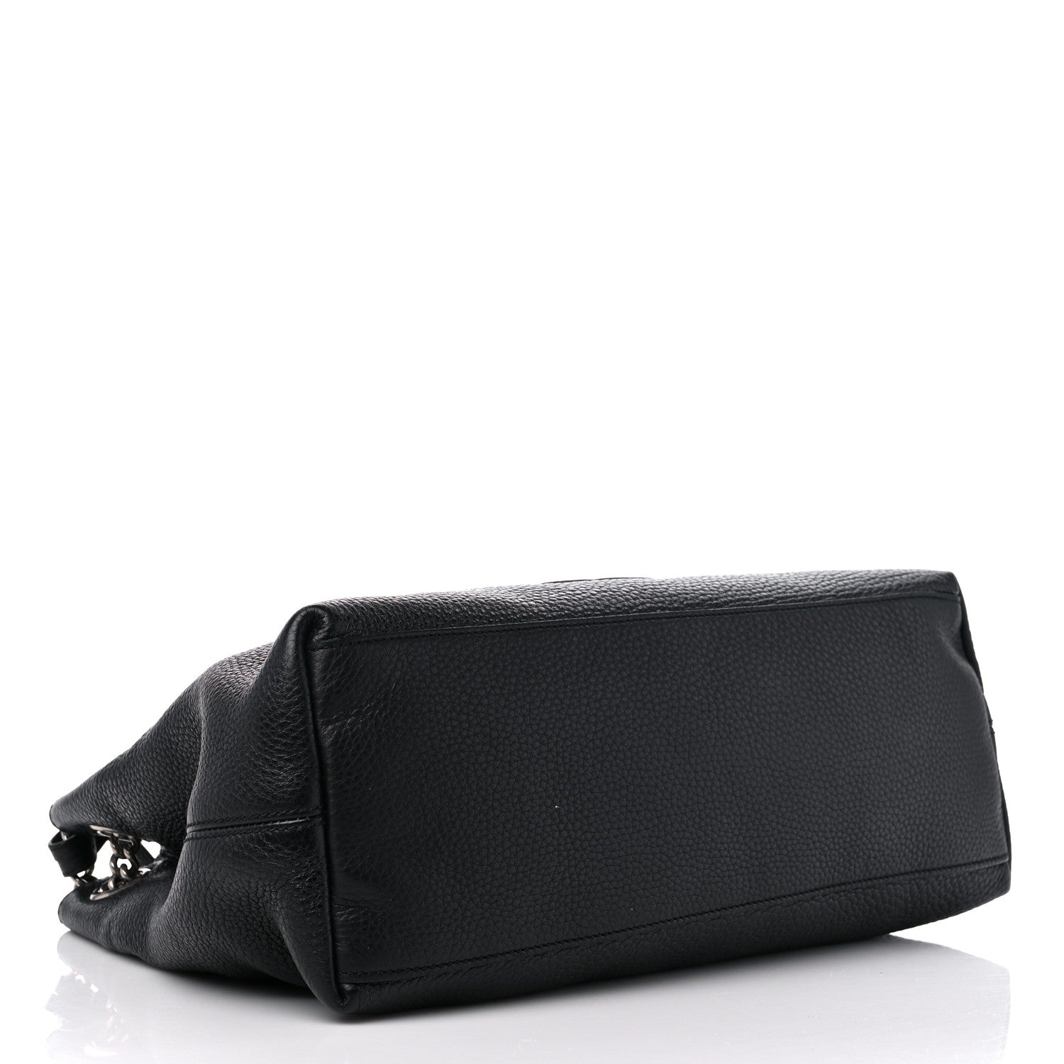 Gucci Pebbled Calfskin Studded Medium Soho Chain Shoulder Bag Black 4 of 12