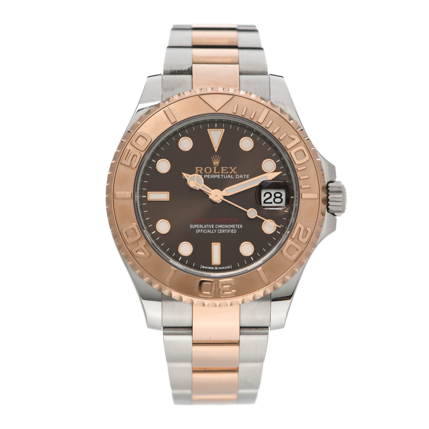 Rolex Stainless Steel 18K Everose Gold 37mm Yacht-Master Watch Chocolate 268621 1 of 5