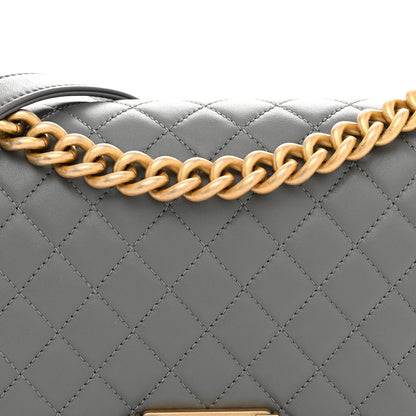 Chanel Lambskin Quilted Medium Boy Flap Grey 8 of 12