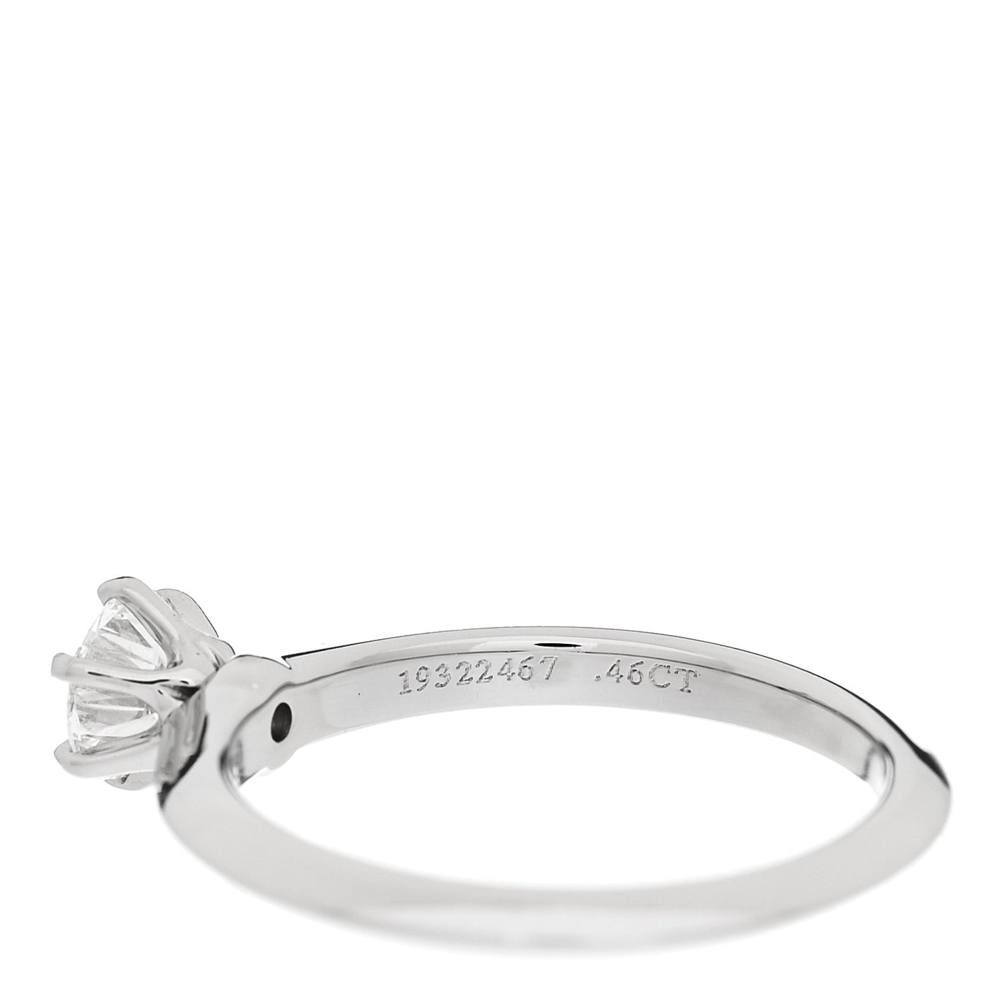Platinum Diamond .46ct Solitaire Engagement Ring 50 5.5