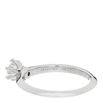 Tiffany Platinum Diamond .46ct Solitaire Engagement Ring 50 5.5 6 of 7