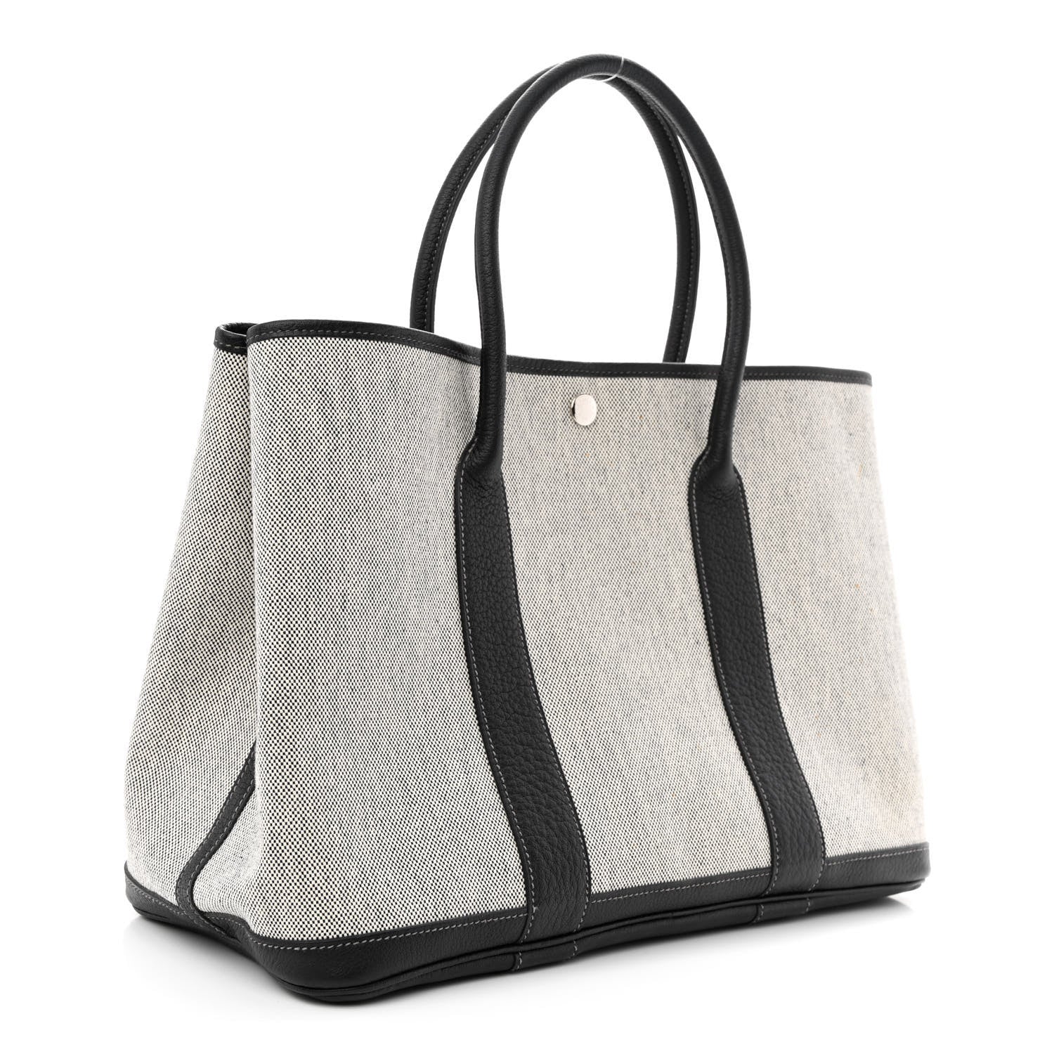 Hermes Toile Buffle Skipper Garden Party 36 MM Tote Black 3 of 10