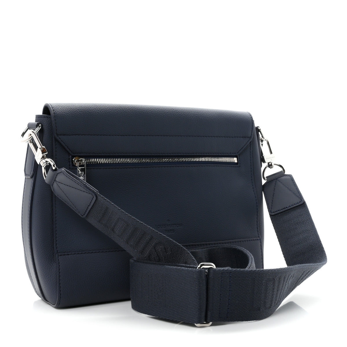 Louis Vuitton Calfskin Aerogram Takeoff Messenger Blue 3 of 9