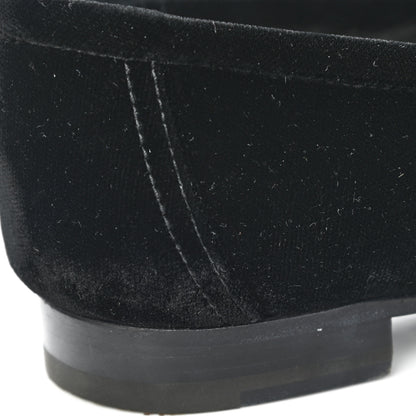 Hermes Velvet Womens Paris Loafers 37.5 Black 12 of 13