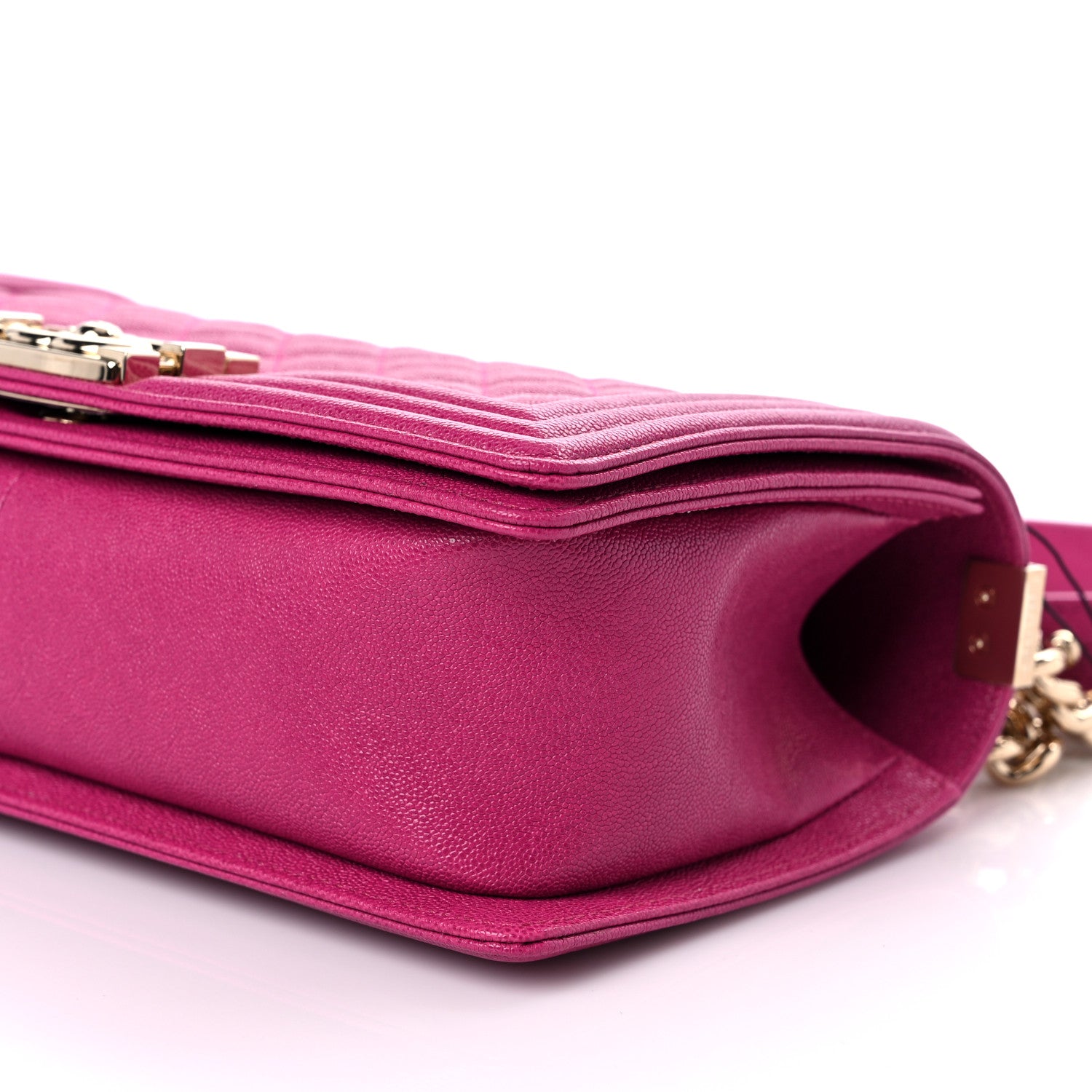 Chanel Caviar Quilted Medium Boy Flap Fuchsia 9 of 10