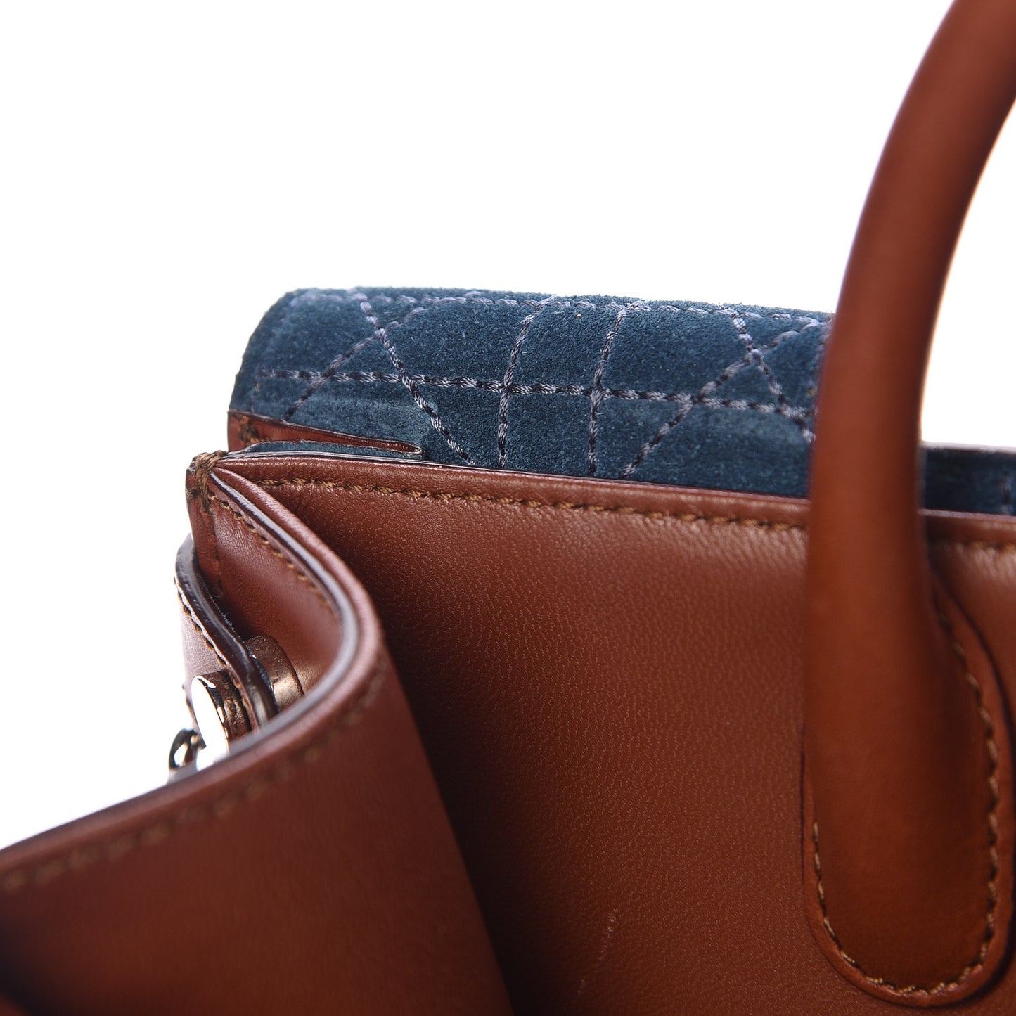 Smooth Calfskin Medium Diorever Flap Brown