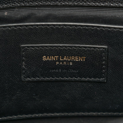 Saint Laurent Grain De Poudre Medium Classic Monogram Kate Satchel Black 6 of 15